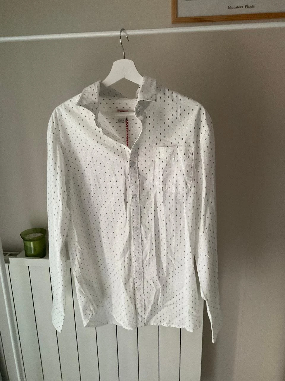 Camisa Lee Cooper blanca con motivos azules Talla M – Nueva – photo 3
